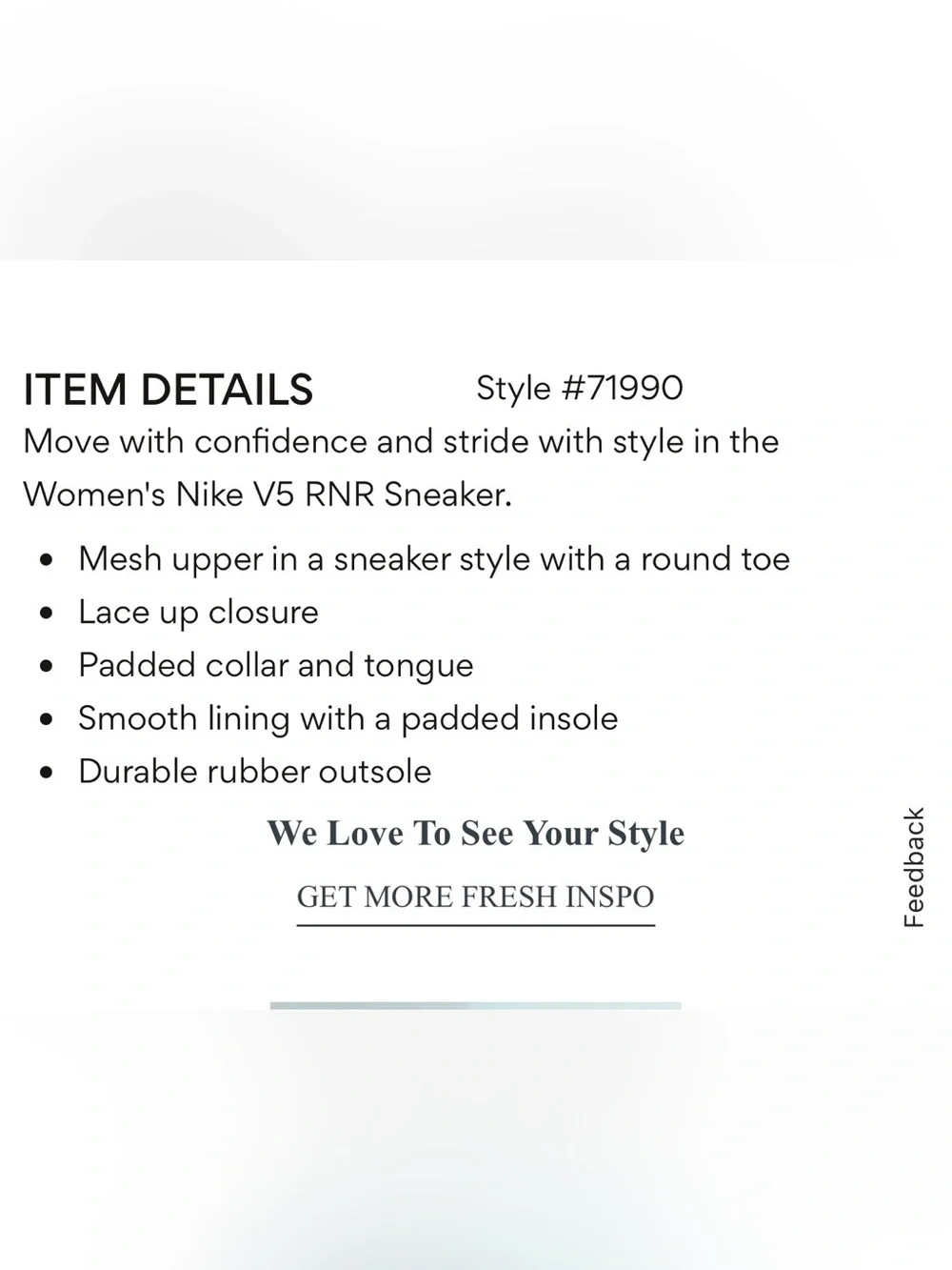 Nike V5 RNR Women’s Sneakers Size 11 Natural Ivory Black